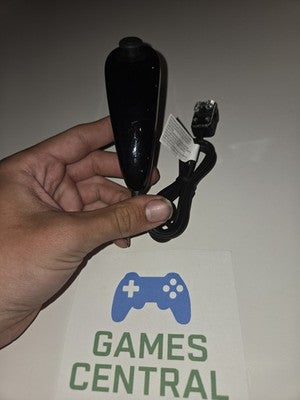 Original Nintendo Wii Nunchuk Controller Black RVL-004 Official Genuine Working