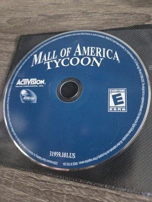 Mall of America Tycoon (PC CD-ROM, 2003) DISC ONLY