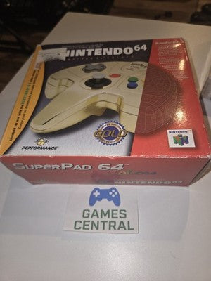 SuperPad 64 Colors Gold Controller P-355 Nintendo 64 N64 BOX ONLY