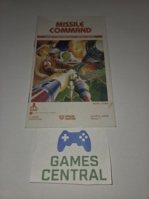 Missile Command (Atari 2600, 1981) MANUAL ONLY