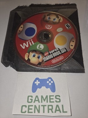 New Super Mario Bros. Wii (Nintendo Wii, 2009) DISC ONLY