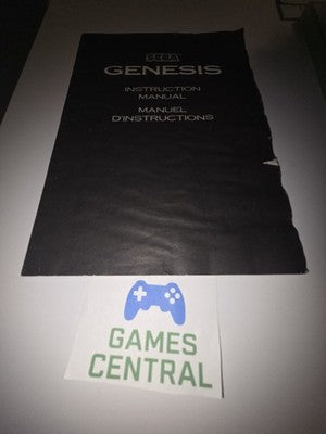 Sega Genesis Console Instruction Manual Only Booklet