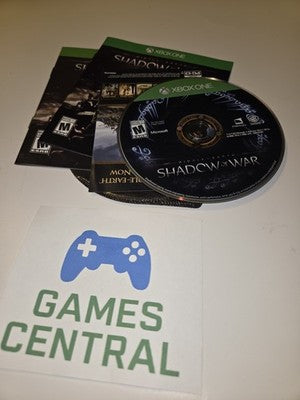 Middle Earth: Shadow of War (Microsoft Xbox One, 2017) DISC MANUAL ONLY