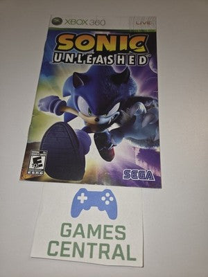 Sonic Unleashed (Xbox 360, 2008) MANUAL ONLY