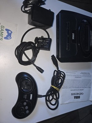 Sega Genesis Model 2 MK-1631 Console Controller Cables Tested Working