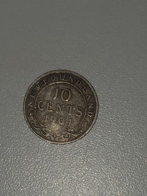 Newfoundland 1904H Silver 10 Cents King Edward VII