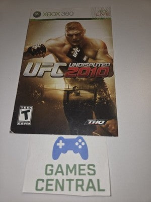 UFC Undisputed 2010 (Xbox 360, 2010) MANUAL ONLY