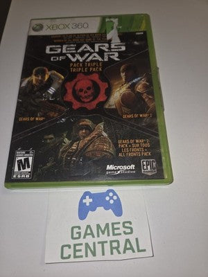 Gears of War Triple Pack (Xbox 360, 2011) BACK ARTWORK ONLY