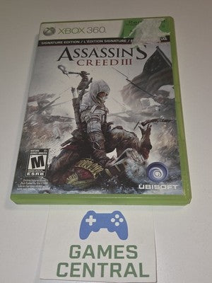 Assassin's Creed III: Signature Edition (Microsoft Xbox 360, 2012) NO MANUAL