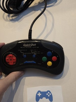 Quick Shot Controller For Super Nintendo SNES Black Model QS-160