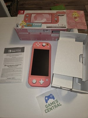 Nintendo Switch Lite Animal Crossing Isabelles Aloha Edition Console System CIB