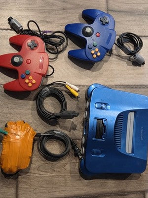 Nintendo 64 N64 Console NUS-001 Cords Controllers WITH AV MOD