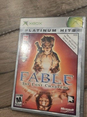 Fable The Lost Chapters: Platinum Hits (Microsoft Xbox, 2005) NO MANUAL