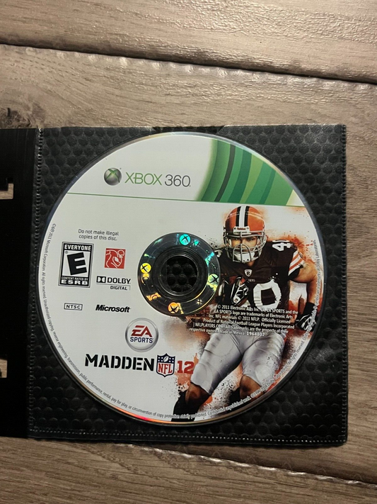 Madden NFL 12 (Microsoft Xbox 360, 2011) DISC ONLY
