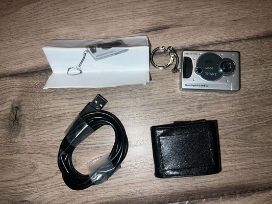 Thane Mini Digital Camera Keychain Keyring With Manual, USB Cord, Bag