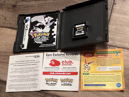 Pokemon Black (Nintendo DS, 2011) CIB WITH INSERTS