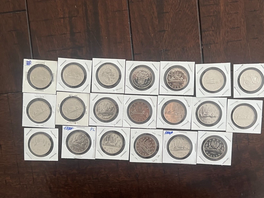 YEAR SET Canada Proof-like Nickel Dollar Lot of 20 1968-1987