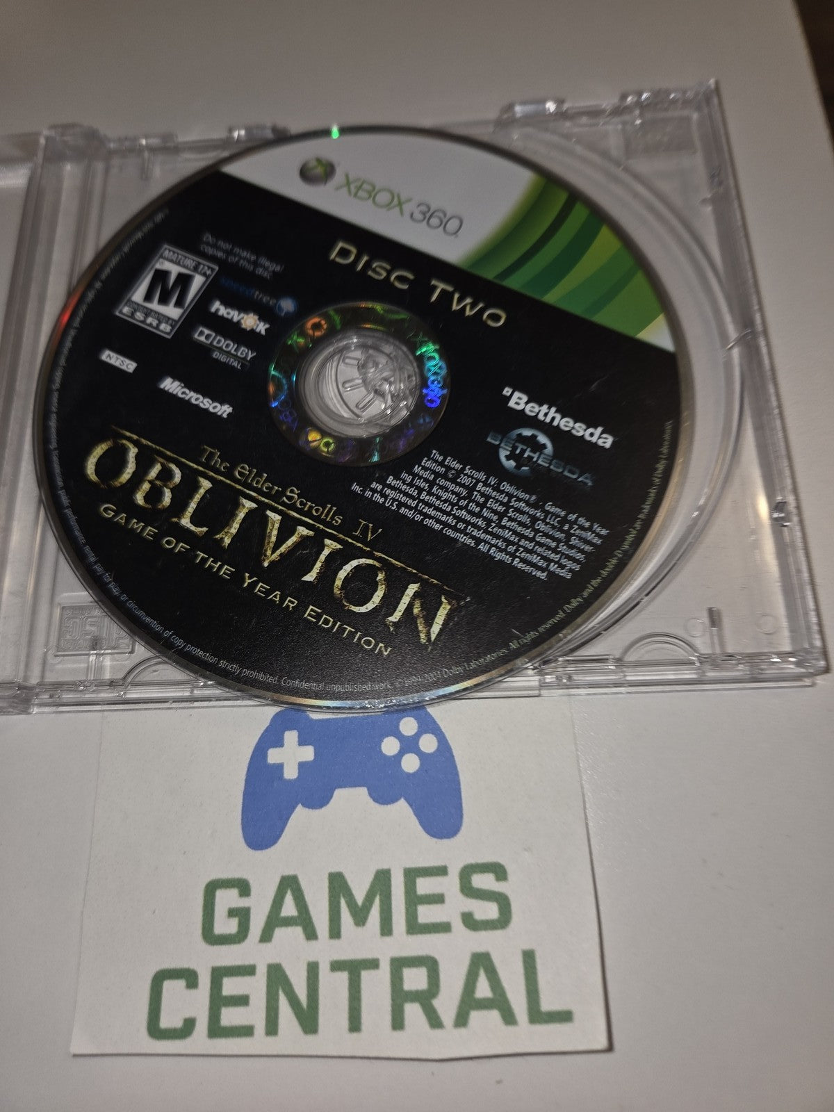 Elder Scrolls IV Oblivion: Game of the Year (Microsoft Xbox 360, 2007) DISC 2