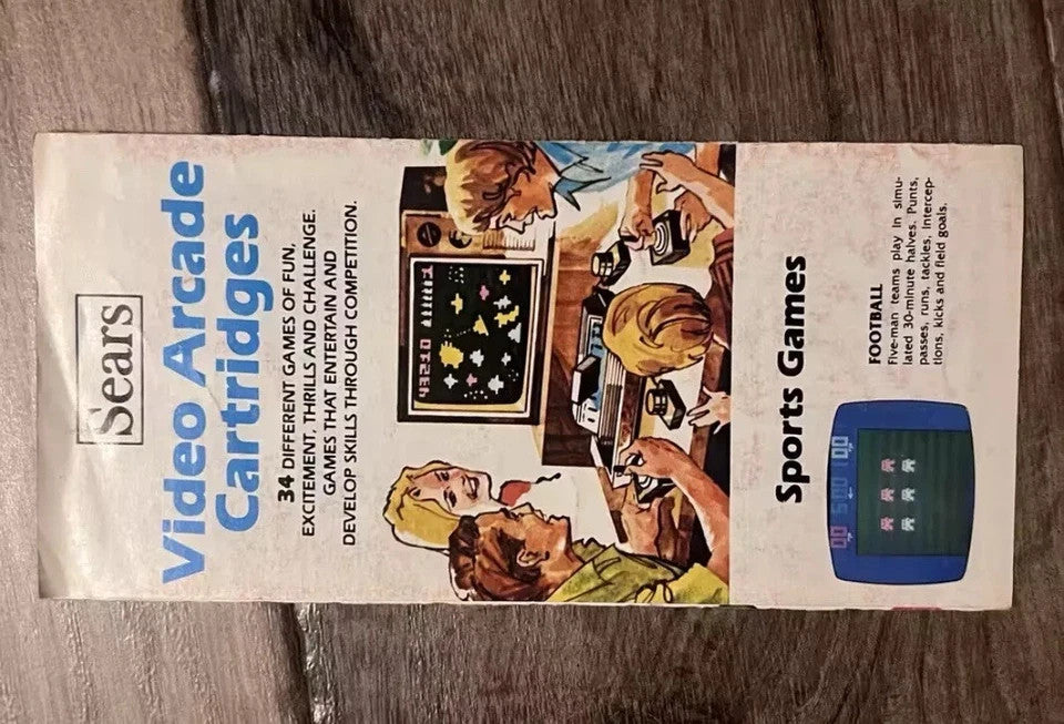 Vintage Sears Atari 2600 Video Arcade Cartridges Catalog Pamphlet Brochure