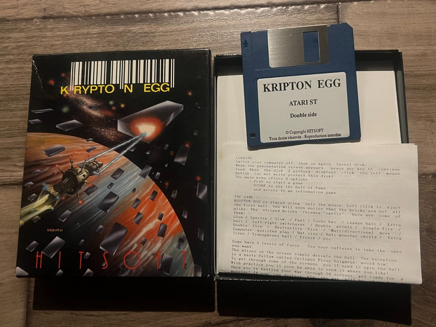Krypton Egg (Atari ST, 1989) CIB WITH MANUAL