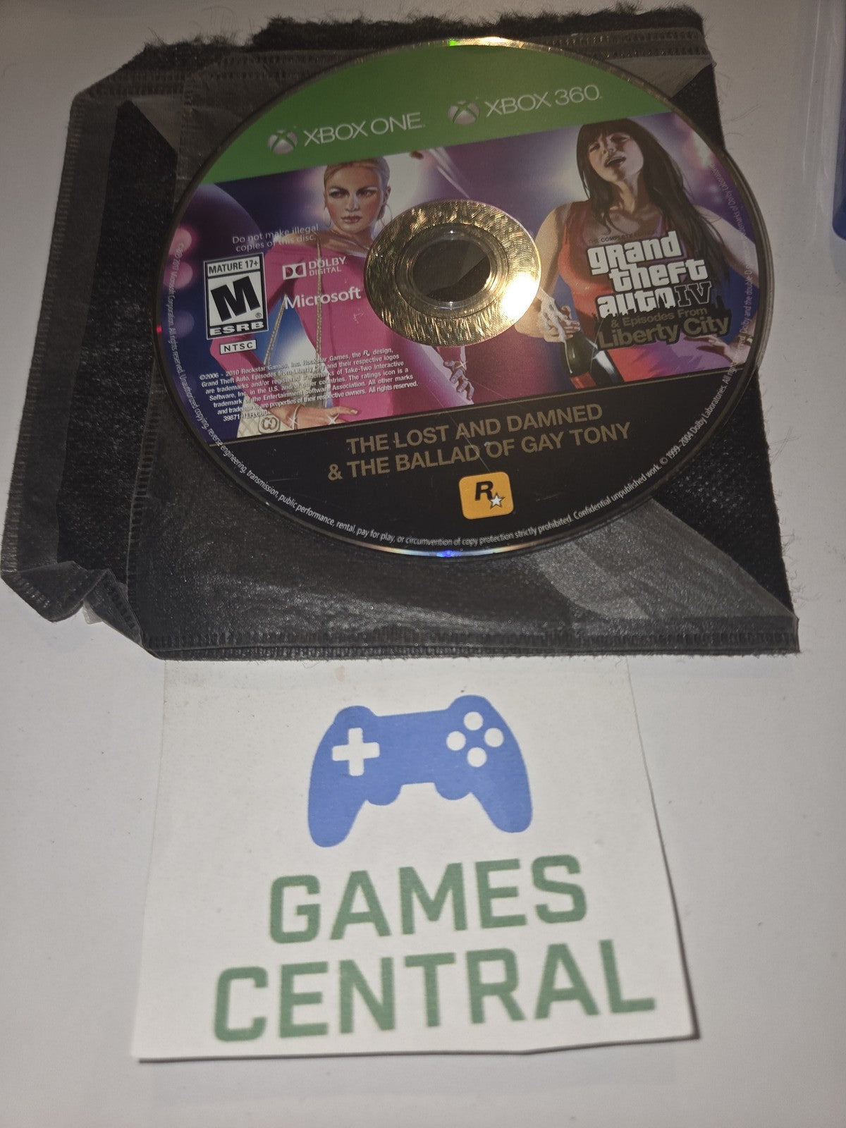Grand Theft Auto IV The Ballad Of Gay Tony (Microsoft Xbox 360/One) DISC ONLY