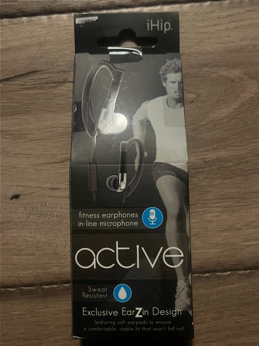 IHip IP-SEP82-W Fitness Earphones Black NEW SEALED