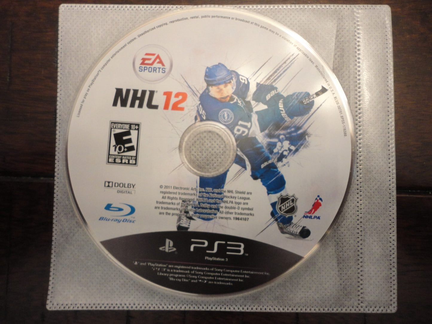NHL 12 (Sony PlayStation 3, 2011) DISC ONLY