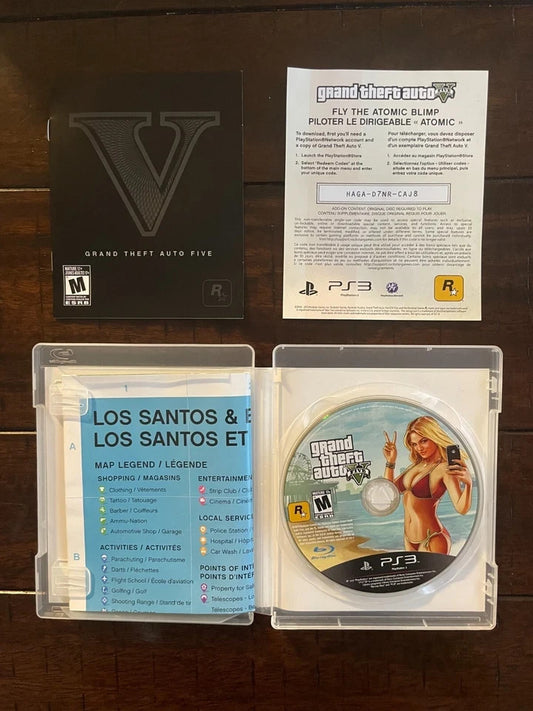 Grand Theft Auto V (PlayStation 3, 2013) Tested and Working