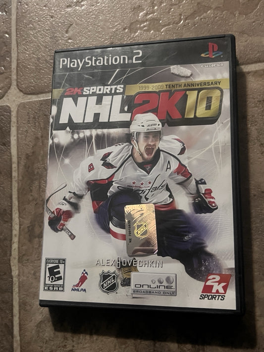 NHL 2K10 (Sony PlayStation 2 PS2, 2009) NO MANUAL