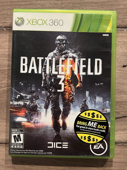 Battlefield 3 (Microsoft Xbox 360, 2011) NO MANUAL