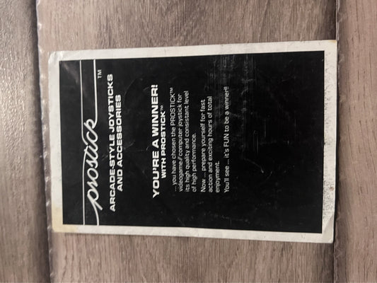Atari 2600 Game Manual Prostick Controller Newport Catalog