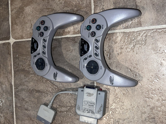 Wireless High Frequency PS1 Playstation 2 Controller Gray With Receiver