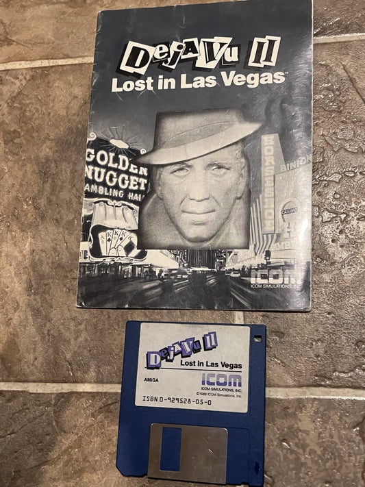 Deja Vu II Lost in Las Vegas Commodore Amiga 1988 RARE Game + Manual Only