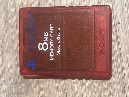 Sony Red Memory Card for PlayStation 2 PS2 OEM MagicGate 8 MB
