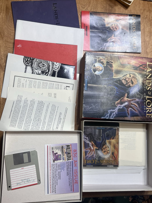 Lands of Lore Throne of Chaos CD Rom Westwood Studios (PC, 1994) CIB BIG BOX