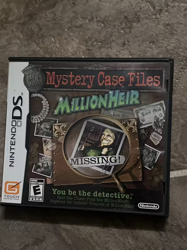 Mystery Case Files MillionHeir (Nintendo DS, 2008) CIB COMPLETE