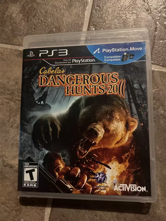Cabela's Dangerous Hunts 2011 (Sony Playstation 3 PS3, 2010) NO MANUAL