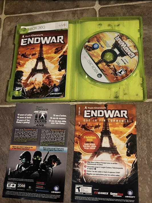 Tom Clancy's: End War (Microsoft Xbox 360, 2008) CIB COMPLETE